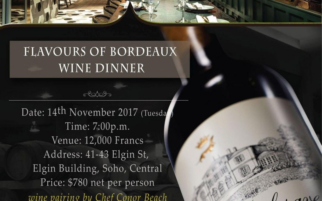 Flavours of Bordeaux Wine Dinner